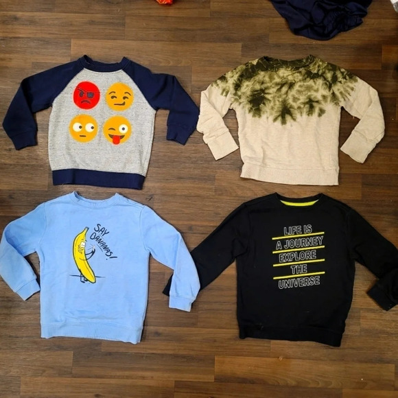 Bundle of 4 Long Sleeve Sweat Shirts 4/5 XS 4 Todd - Picture 1 of 9